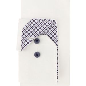 Eterna - Modern Fit Overhemd - Wit - Katoen - Effen Design