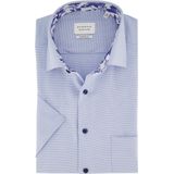 Eterna - Overhemd - Lichtblauw - Katoen - Korte Mouw
