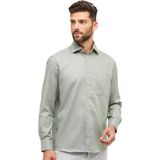 ETERNA comfort fit overhemd, structuur, groen