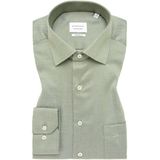ETERNA comfort fit overhemd, structuur, groen