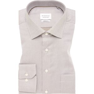 ETERNA - Modern Fit - Overhemd - Beige - Structuurweving