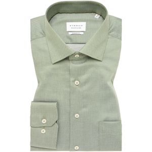 ETERNA modern fit overhemd, structuur, groen