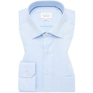 ETERNA - Modern Fit - Overhemd - Lichtblauw - Structuurweving