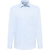 ETERNA - Overhemd - Blauw - Effen - Kent Kraag - Lange Mouwen