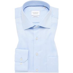 ETERNA - Overhemd - Blauw - Effen - Kent Kraag - Lange Mouwen
