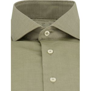 Eterna - Modern Fit Overhemd - Groen - 56% Lyocel 40% Katoen 4% Stretch