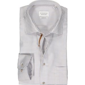 ETERNA comfort fit overhemd, twill, blauw geruit (contrast) 41