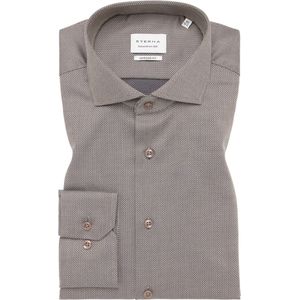 ETERNA Overhemd beige-bruin, Gestructureerd