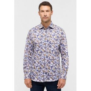 ETERNA - Overhemd - Geel - Bedrukt - Lange Mouw - 100% Katoen - Kent Kraag