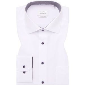 ETERNA - Comfort Fit - Overhemd - Wit - Popeline