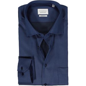 ETERNA - Modern Fit - Overhemd - Blauw - Strijkvrij - Boordmaat 40