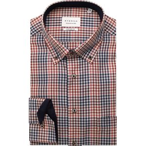 ETERNA - Comfort Fit - Overhemd - Rood Geruit - Twill