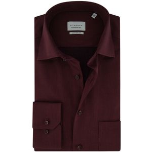 Eterna - Comfort Fit Overhemd - Bordeaux - 100% Katoen - Strijkvrij