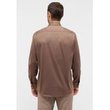 ETERNA - Comfort Fit Overhemd - Lichtbruin - Twill - Strijkvrij