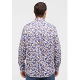 ETERNA - Overhemd - Geel Dessin - 100% Katoen - Strijkvrij