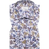 ETERNA - Overhemd - Geel Dessin - 100% Katoen - Strijkvrij