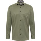 ETERNA Cover Shirt Overhemd donkergroen, Effen