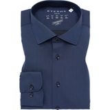 Eterna - Overhemd - Navy - Slim fit - NON IRON (strijkvrij)