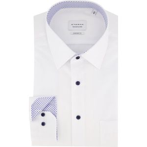 ETERNA - Overhemd - Wit - Lange Mouw - 100% Katoen - Kent Kraag - Poplin