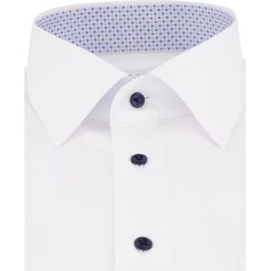 ETERNA - Overhemd - Wit - Lange Mouw - 100% Katoen - Kent Kraag - Poplin