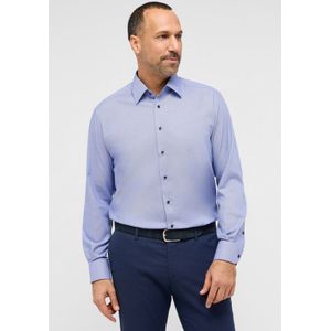 Eterna - Comfort Fit Overhemd - Blauw Patroon - 100% Katoen