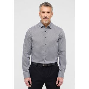 Overhemden - Grijs - Katoen - Strijkvrij, Kentkraag, Lange Mouwen