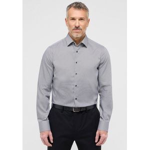 Overhemden - Grijs - Katoen - Strijkvrij, Kentkraag, Lange Mouwen