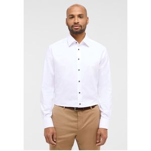 Overhemden - Wit - Katoen - Strijkvrij - Lange Mouwen - Kentkraag