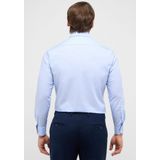 ETERNA - Blauw Effen Overhemd - 100% Katoen - Kent Kraag - Lange Mouwen