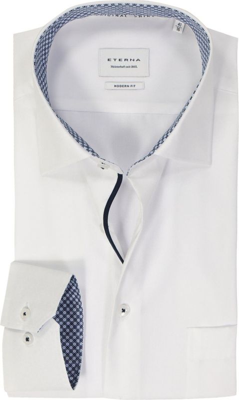 ETERNA - Heren Overhemd - Lichtblauw - Poplin - Strijkvrij