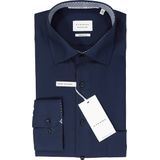 Eterna - Modern Fit Overhemd - Lichtblauw - Poplin - Strijkvrij
