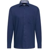Eterna - Modern Fit Overhemd - Lichtblauw - Poplin - Strijkvrij