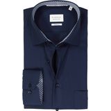 Eterna - Modern Fit Overhemd - Lichtblauw - Poplin - Strijkvrij