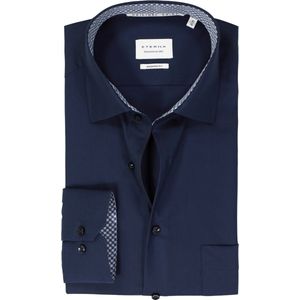 Eterna - Modern Fit Overhemd - Lichtblauw - Poplin - Strijkvrij