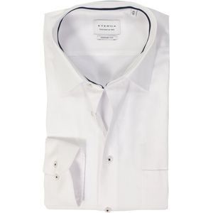ETERNA - Effen Overhemd - Wit - 100% Katoen - Kent Kraag - Lange Mouwen