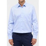 ETERNA - Comfort Fit Overhemd - Lichtblauw - 100% Katoen - Strijkvrij
