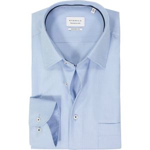 ETERNA - Comfort Fit Overhemd - Lichtblauw - 100% Katoen - Strijkvrij