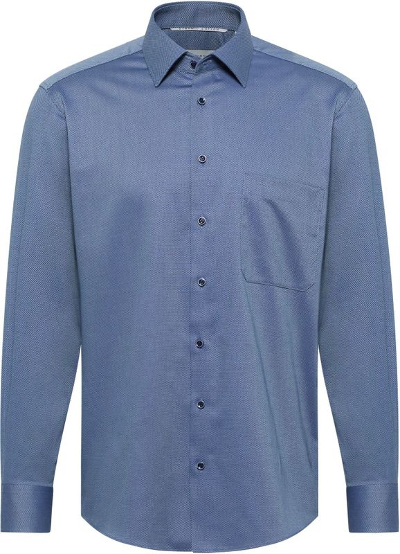 Eterna - Comfort Fit - Overhemd - Donkerblauw - 100% Katoen
