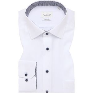 ETERNA - Overhemd - Wit - Popeline - Comfort Fit - Lange Mouwen
