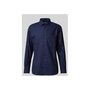 Eterna - Comfort Fit - Overhemd - Donkerblauw - 100% Katoen