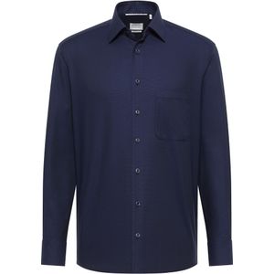 Eterna - Comfort Fit - Overhemd - Donkerblauw - 100% Katoen
