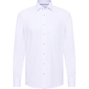 ETERNA - Overhemd - Wit - Gestructureerd - Lange Mouw - 100% Katoen - Kent Kraag