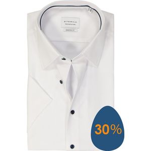 ETERNA - Modern Fit - Overhemd - Wit - Korte Mouw - Strijkvrij