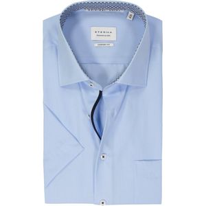 ETERNA - Comfort Fit Overhemd - Lichtblauw - Popeline - Strijkvrij