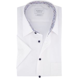 Eterna - Overhemd - Wit - Katoen - Wijde Fit Korte Mouw