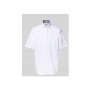 ETERNA - Comfort Fit - Overhemd - Wit - Korte Mouwen, Popeline, Strijkvrij