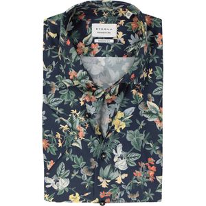 Eterna - Modern Fit Overhemd - Korte Mouwen - Licht Blauw - Poplin