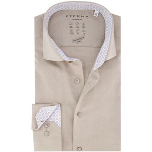 Eterna - Performance Overhemd - Beige - Super Stretch - Normale Fit