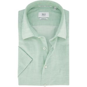Eterna - Overhemd - Groen - Korte Mouw - Katoen/Linnen