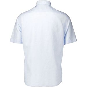 Eterna - Modern Fit - Overhemd - Lichtblauw - Katoen/Linnen Mix